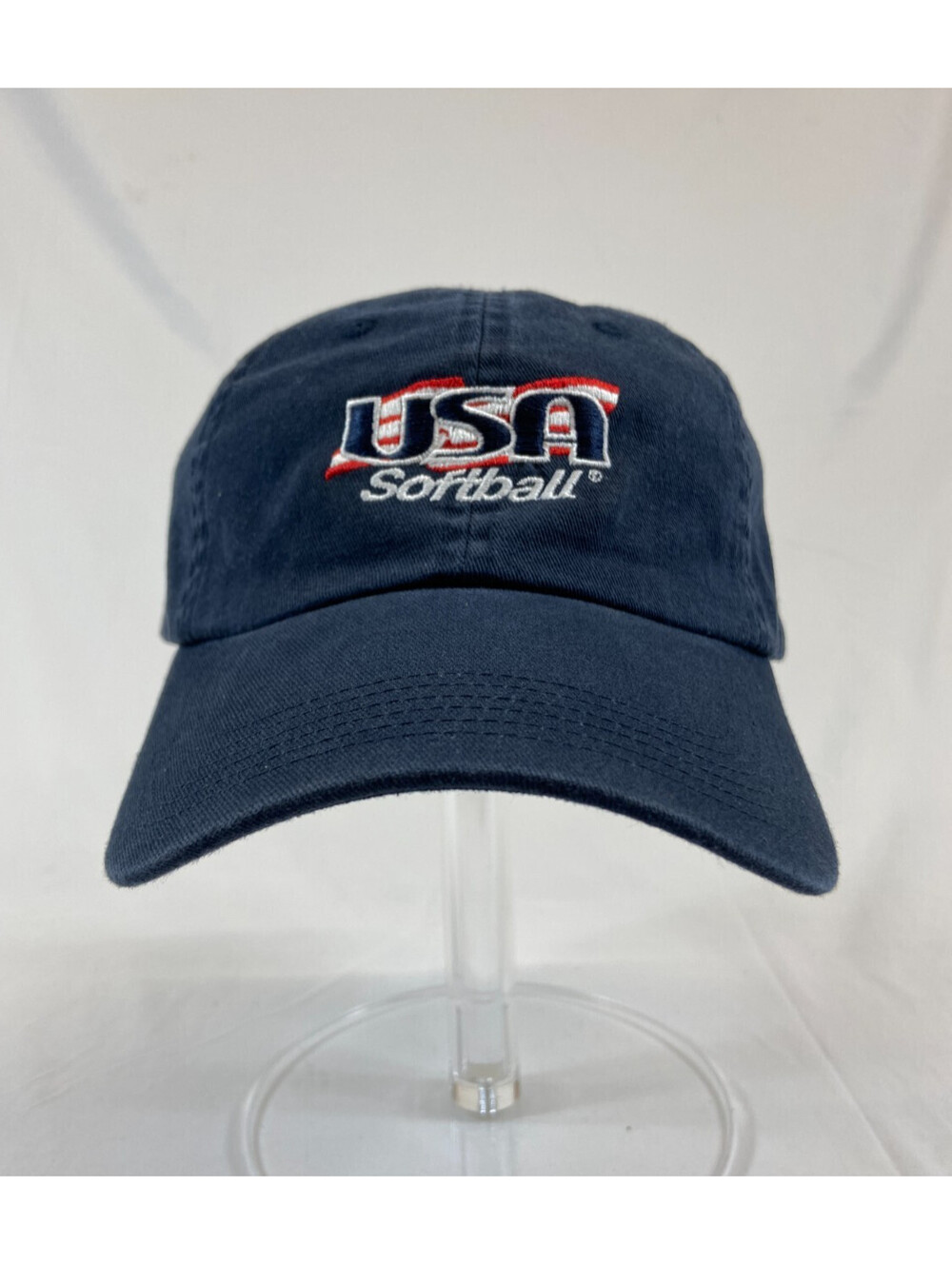USA Softball Baseball Cap Buckleback Navy Hat National Sports Team American OSFA